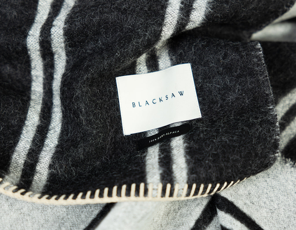 Blacksaw - Straits Reversible Throw - Black/Ivory