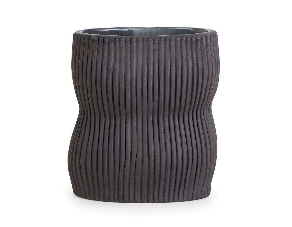 Cym Warkov Ceramics - Oval Curvy #4 - Black