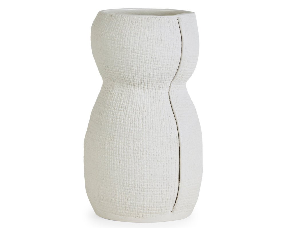 Cym Warkov Ceramics - Burlap Curvy Medium - White