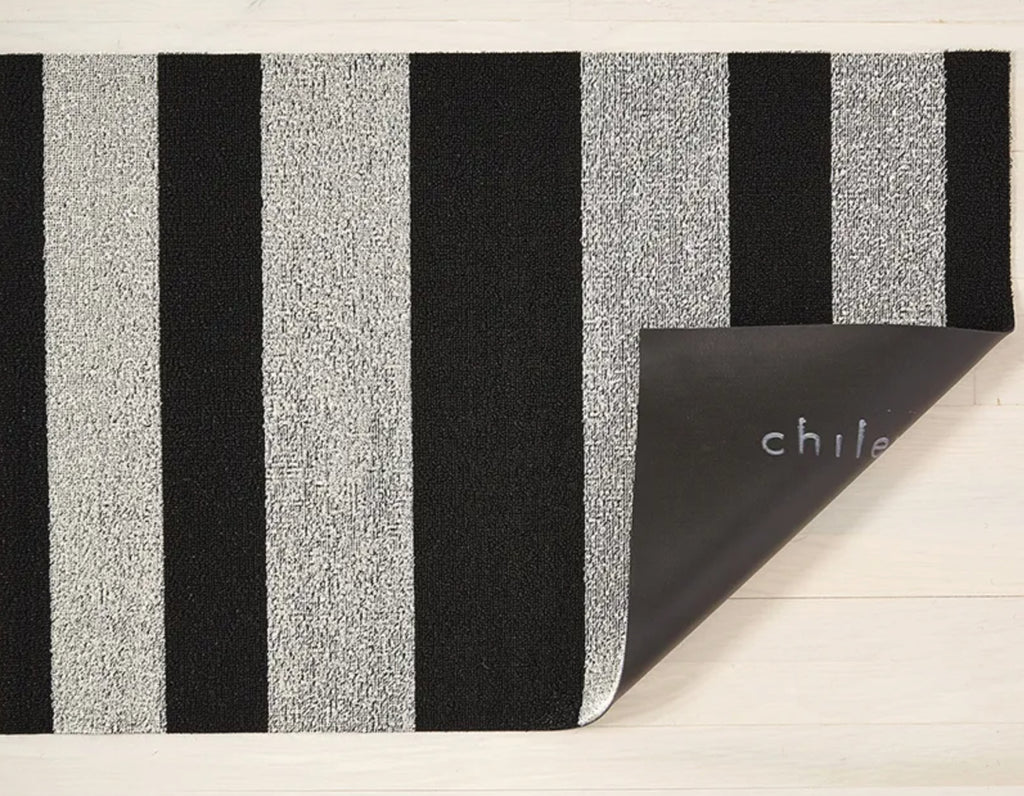 Chilewich - Bold Stripe Shag - Black/White