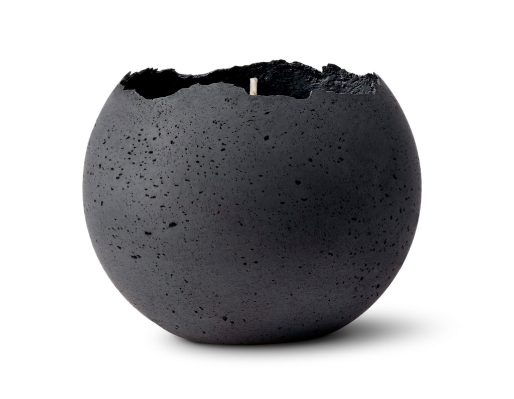 Konzuk - Orbis Medium Concrete Candle - Charcoal
