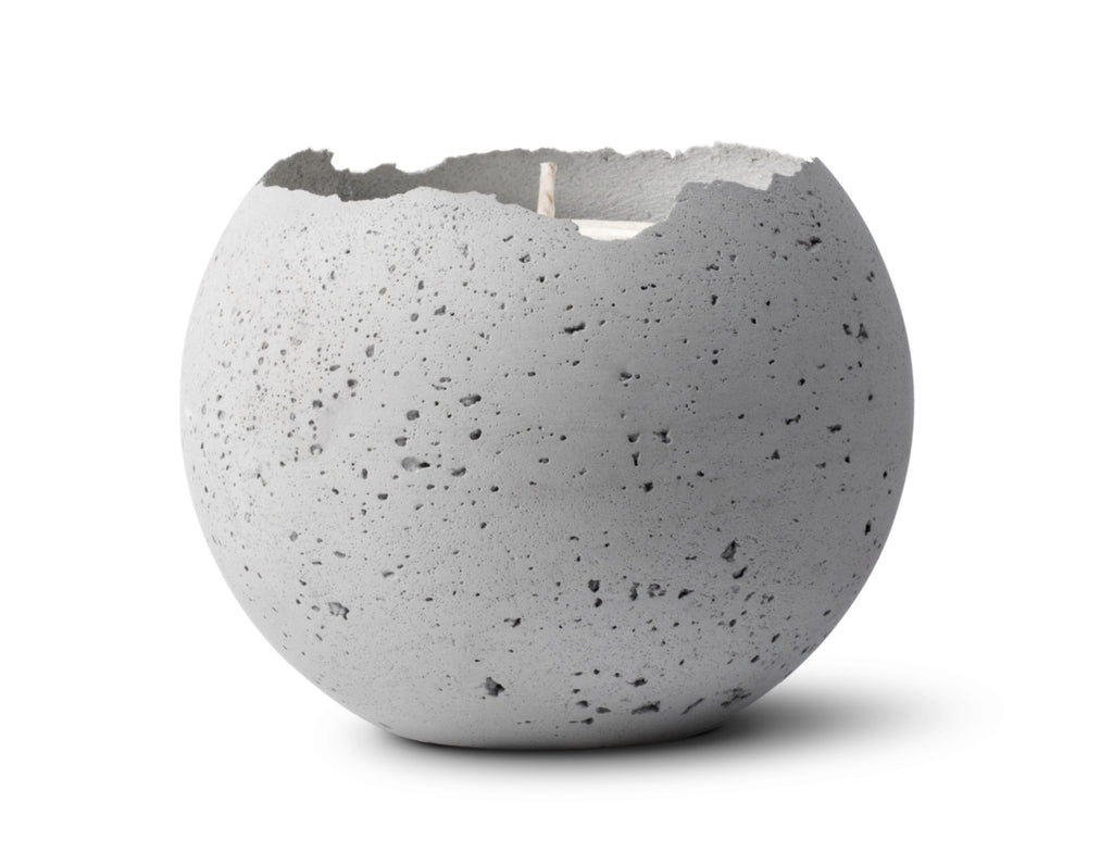 Konzuk - Orbis Medium Concrete Candle - Natural