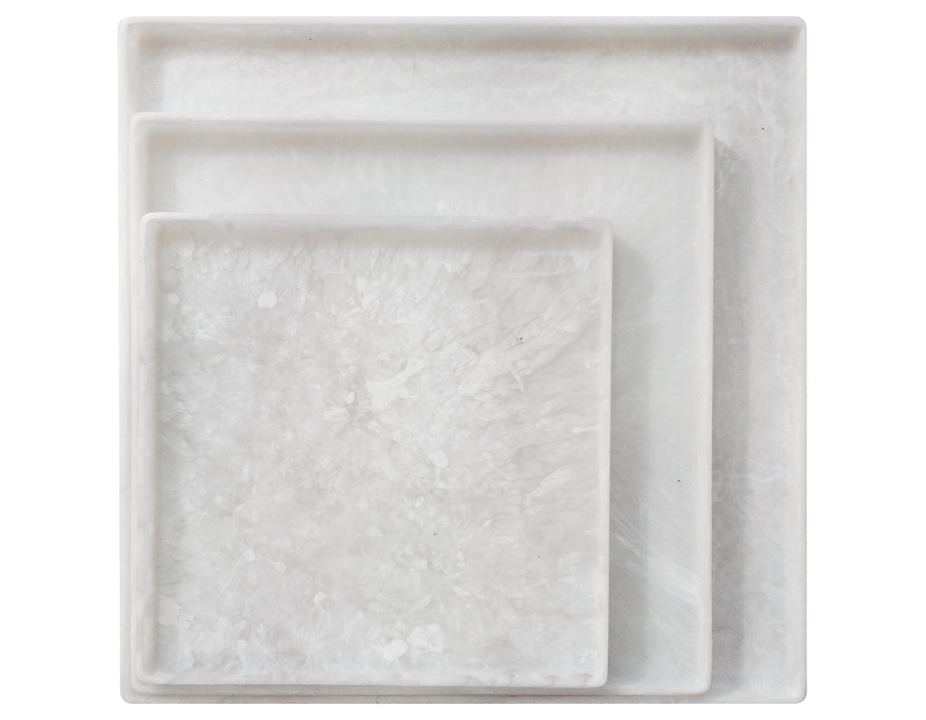 Studio Sturdy - Sturdy Square Trays - White Marble