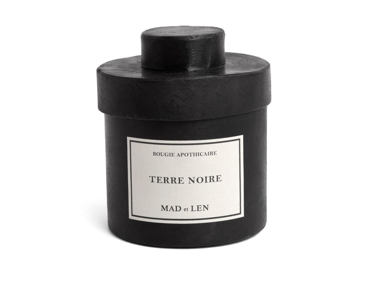 Mad et Len - Bougie Apothicaire Petite - Terre Noire | Provide