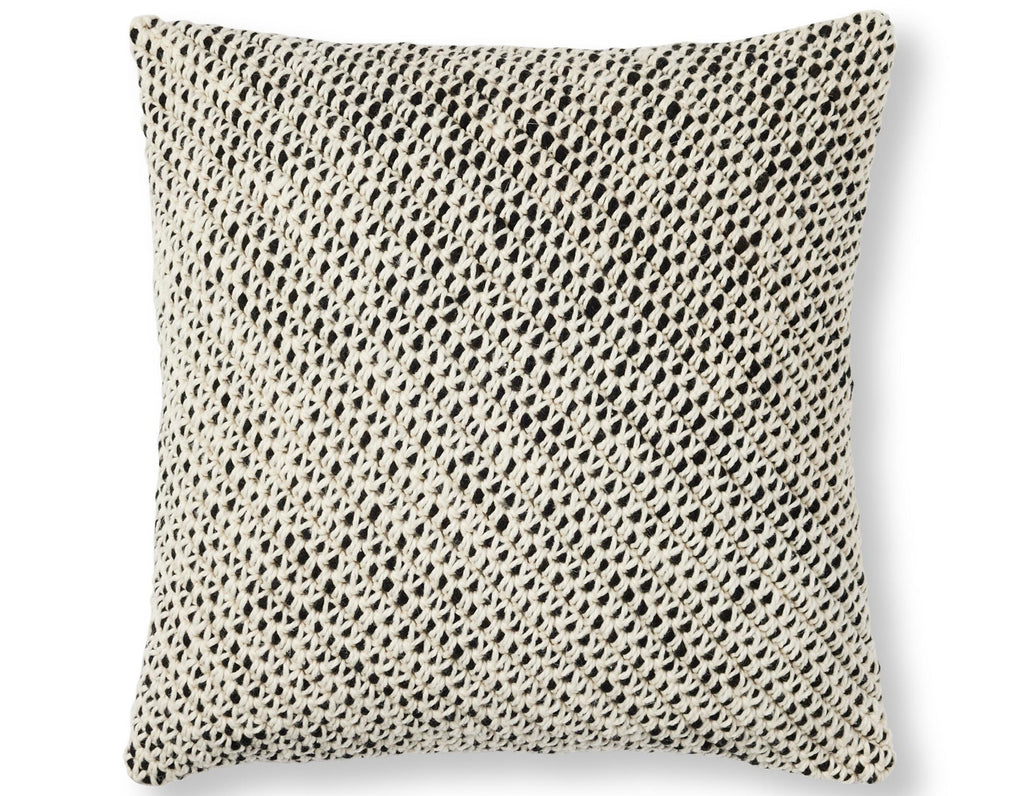 Sien + Co. - Niebla Handwoven Cushion - Black (22"x22")