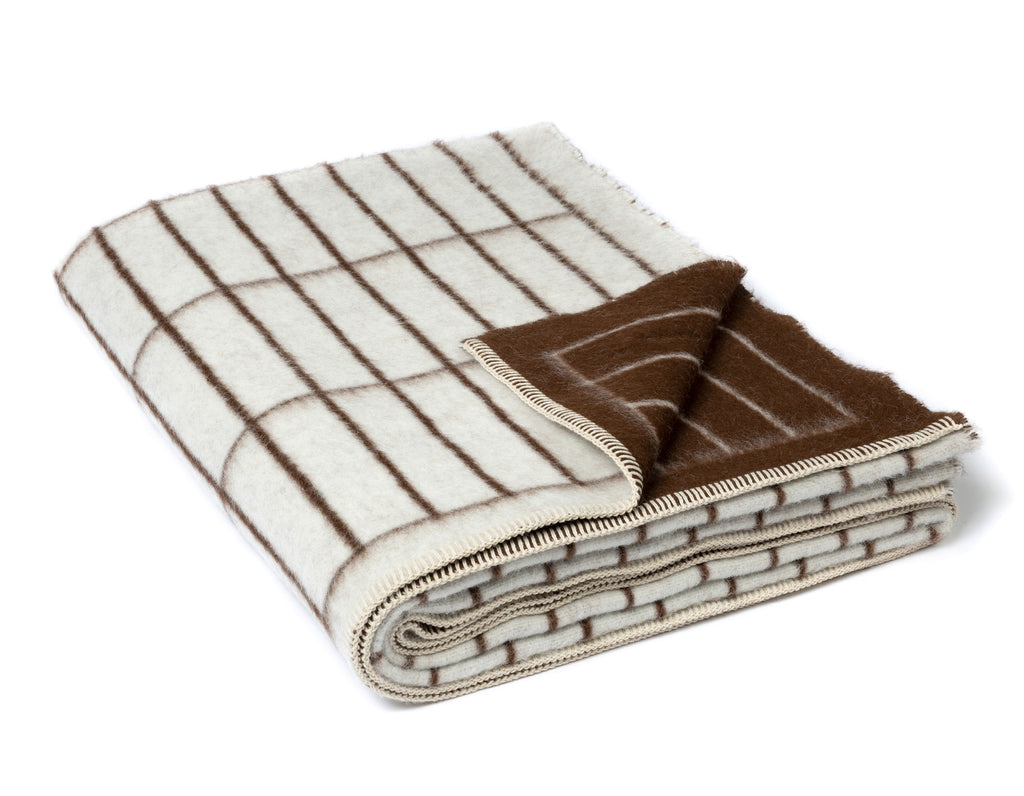 Blacksaw - Aalto Throw - Ivory/Sepia