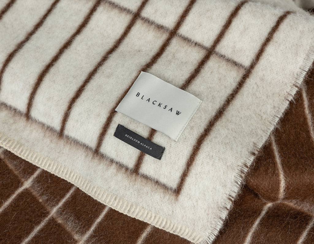 Blacksaw - Aalto Throw - Ivory/Sepia