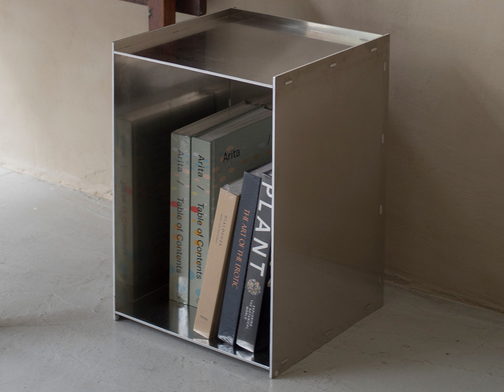 Frama - Rivet Box Table - Brushed Aluminium