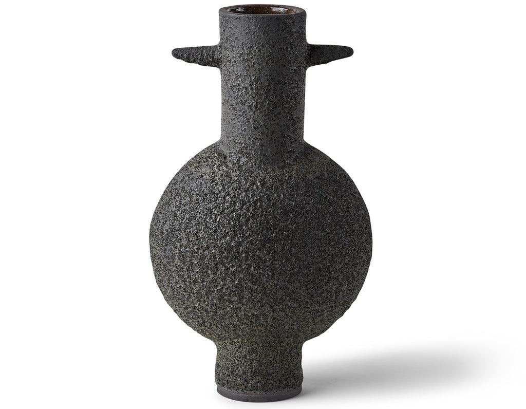 Heather Rosenman Ceramics - Leto Series - Amphora Spikes - Meteorite Lava