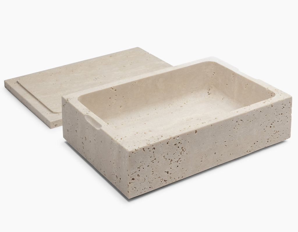 JCL - Box with Lid - Travertine