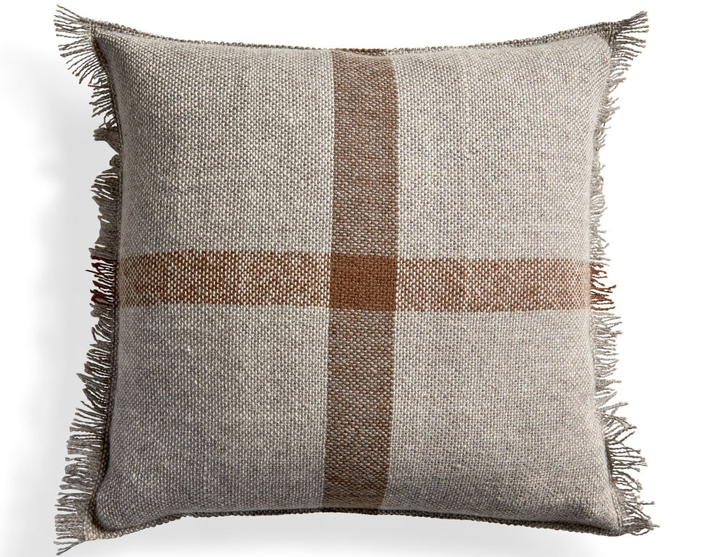 Sien + Co. - Matriz Handwoven Cushion - Brown/Grey (22"x22")
