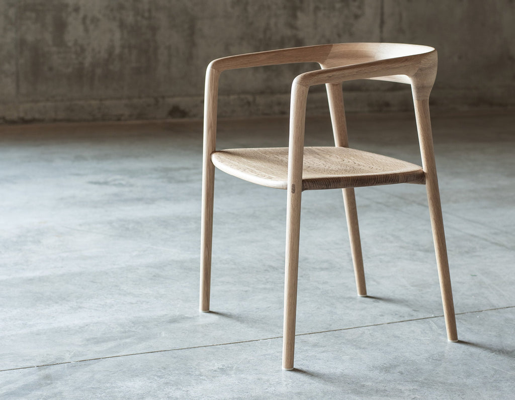 Breá - LMDC Dining Chair - Solid Wood Seat - White Oak