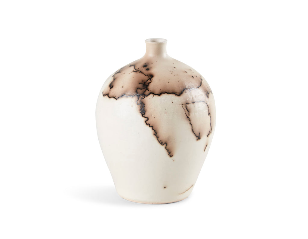 Michelle Grimm- Horse Hair Raku Fired Vase 030