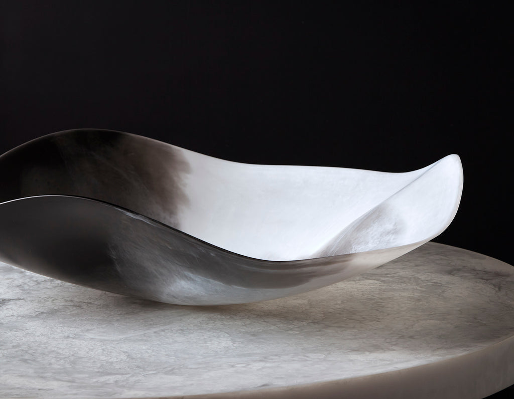 Studio Sturdy - Flower Bowl -  White Marble/Charcoal