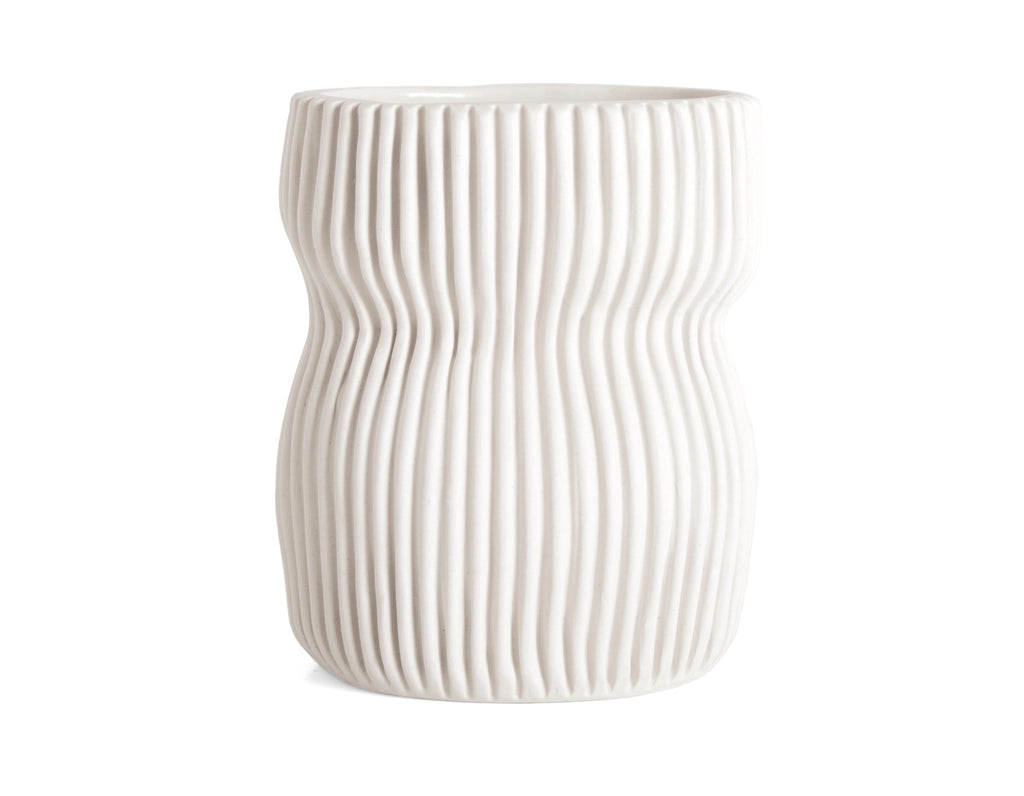 Cym Warkov Ceramics - Oval Curvy #5 - White