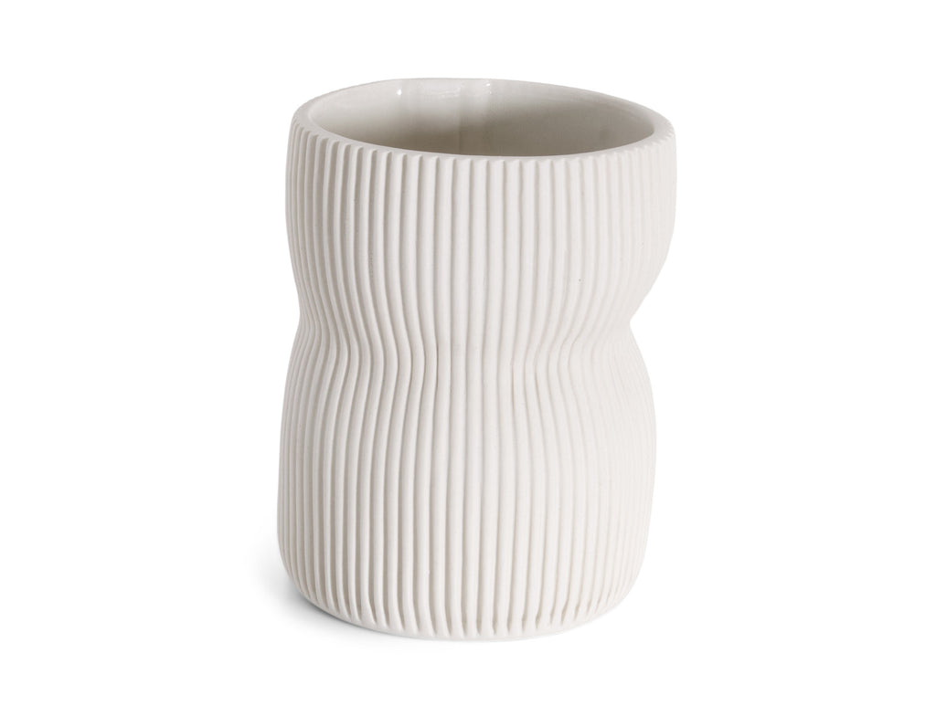 Cym Warkov Ceramics - Round Curvy 05 Small - White