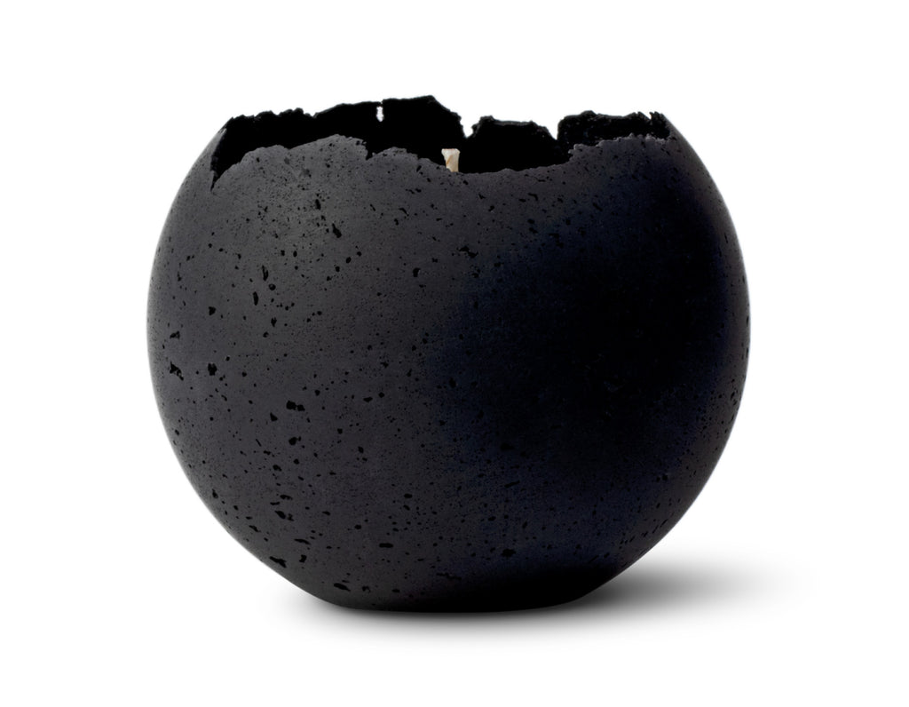Konzuk - Orbis Medium Concrete Candle - Black