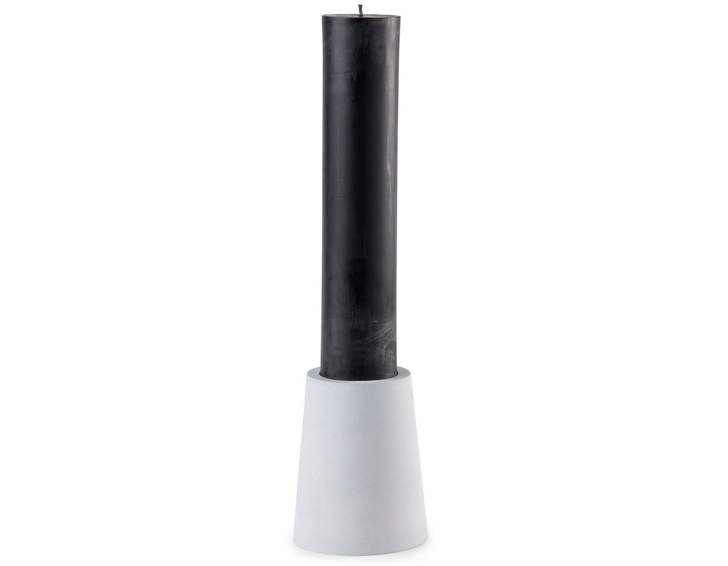 Konzuk - Monument Pillar Candle - Spire - Cement with Black Wax