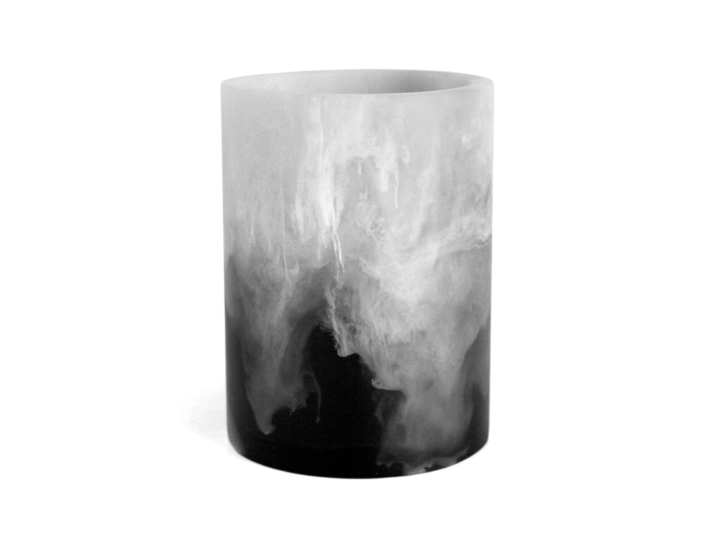 Studio Sturdy - Whistler Round Vase - White Marble/Charcoal