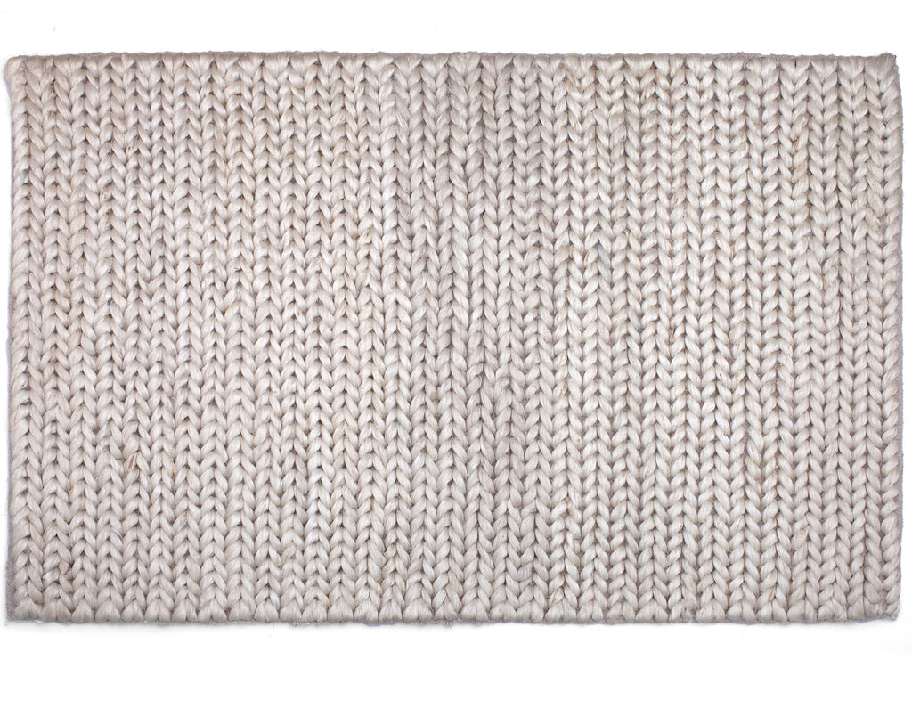 Provide Rugs - Chunky Braided Jute Doormat - White