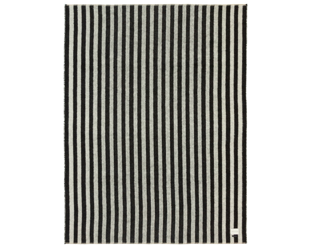 Blacksaw - Stills Heirloom Blanket - Black/Ivory Stripe