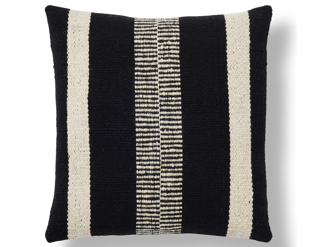 Sien + Co. - Lucero Handwoven Cushion - Black (22"x22")