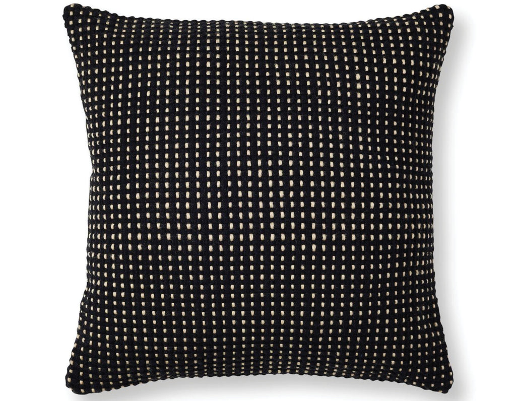 Sien + Co. - Roca Handwoven Cushion - Black (22”x22”)