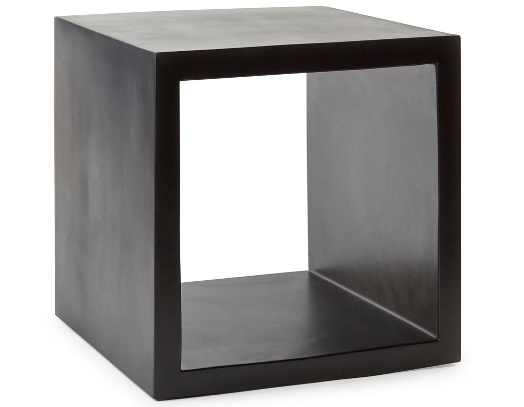 Studio Sturdy Chief Open Cube Table - Charcoal Marble - 18"x18"x18"