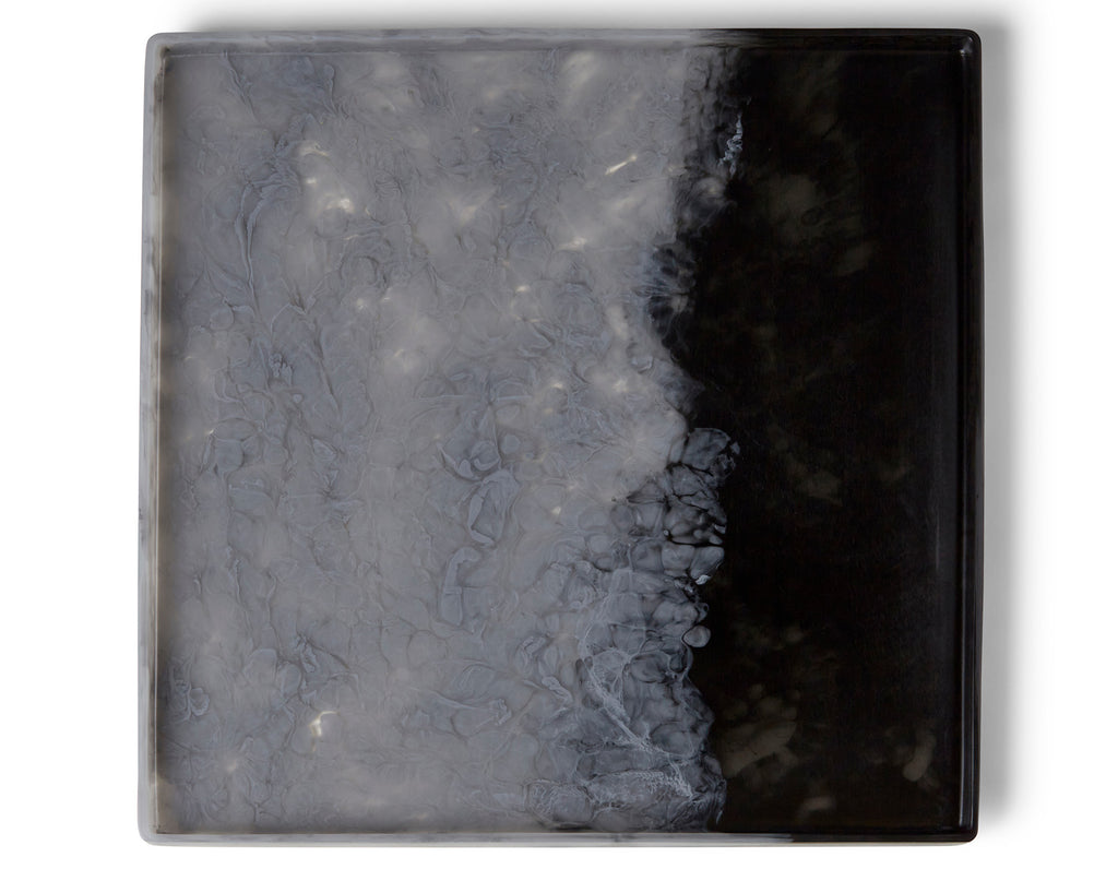 Studio Sturdy - Sturdy Square Trays - Soft Grey Marble/Charcoal Marble