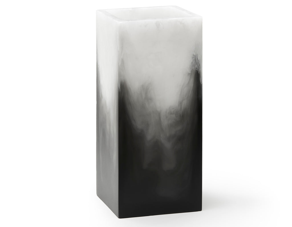 Studio Sturdy - Whistler Square Vase - White Marble/Charcoal