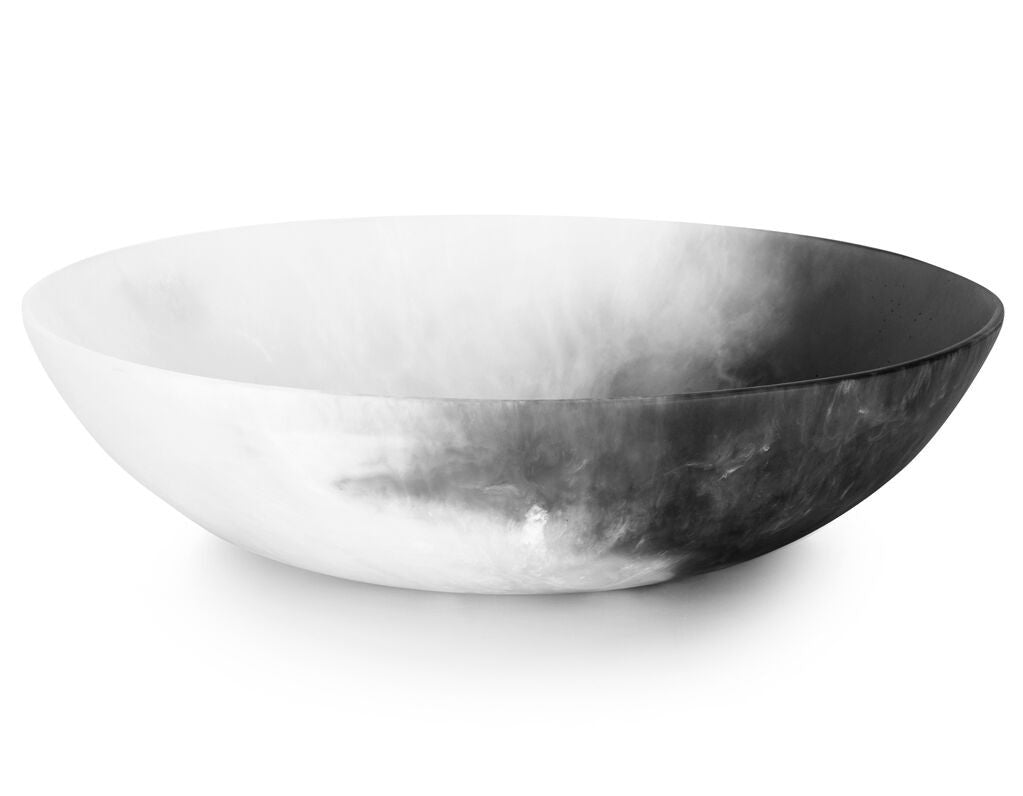 Studio Sturdy - Pemberton Bowl -  White Marble/Charcoal